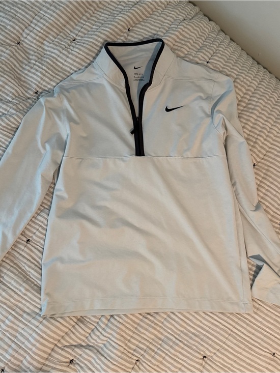 Nike Other - Nike Men’s Light Gray Half-Zip Pullover with Black Trim